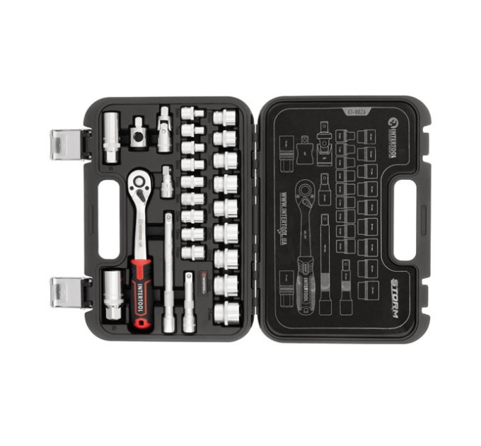 Набор инструментов 26 ед., STORM, 3/8", Cr-V INTERTOOL ET-8026