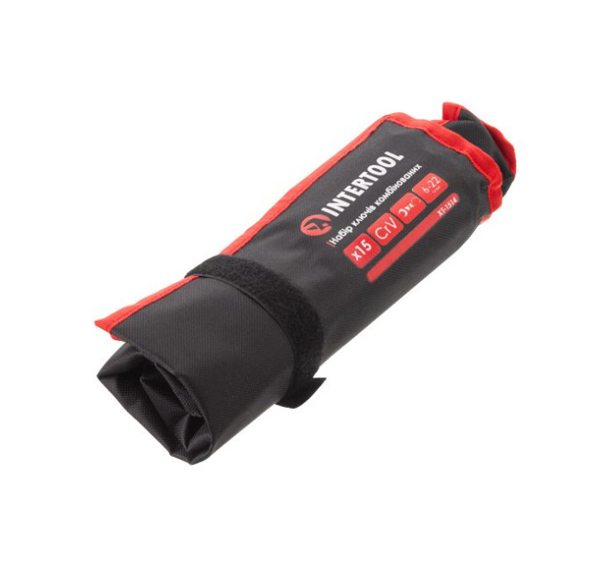 Набор ключей комбинированных 15 ед., 6-22 мм, PROF, чехол INTERTOOL XT-1514