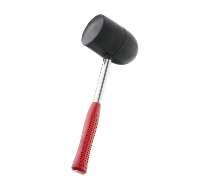 Киянка гумова 1250 г, чорна гума, металева ручка INTERTOOL HT-0228