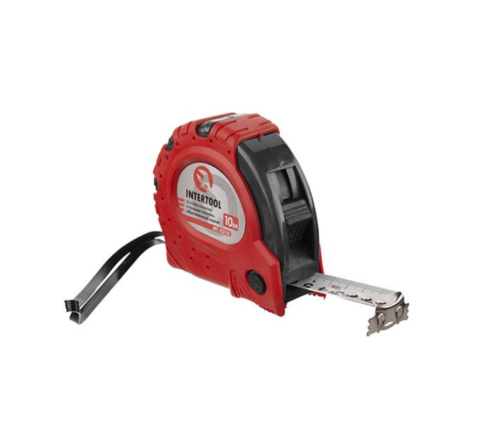 Рулетка з металевим полотном 10 м "Супер Магніт", blister INTERTOOL MT-0310