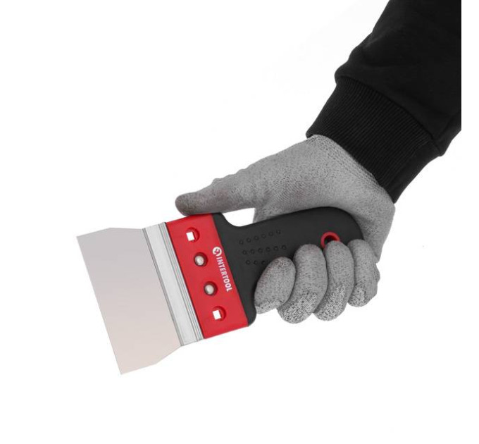 Шпатель из нержавеющей стали 100 мм, проф INTERTOOL KT-2670