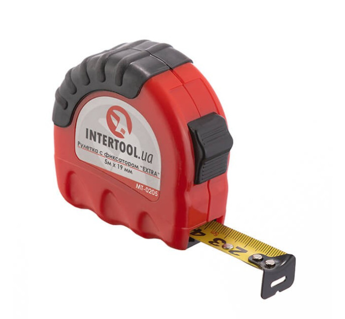 Рулетка з металевим полотном 5 м * 19 мм "EXTRA" INTERTOOL MT-0205