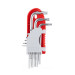 Набір ключів Г-подібних TORX, 9 од., Т10-Т50, S2, PROF INTERTOOL HT-1821