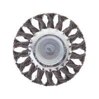 Щетка кольцевая 100 мм для дрели, 1/4" (пучки витой проволоки) INTERTOOL BT-8100