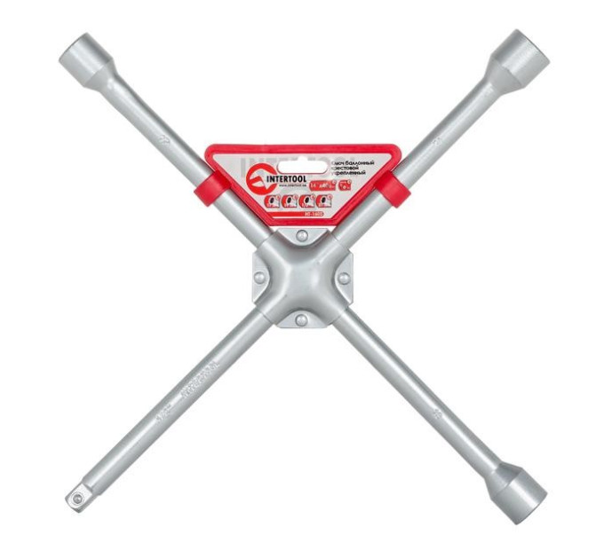 Ключ баллонный крестовый усиленный 16"х406 мм, 16 мм, 17, 19, 21 мм, PROF INTERTOOL HT-1603