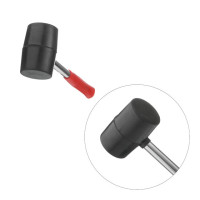 Киевлянка резиновая 450 г, черная резина, металлическая ручка INTERTOOL HT-0231