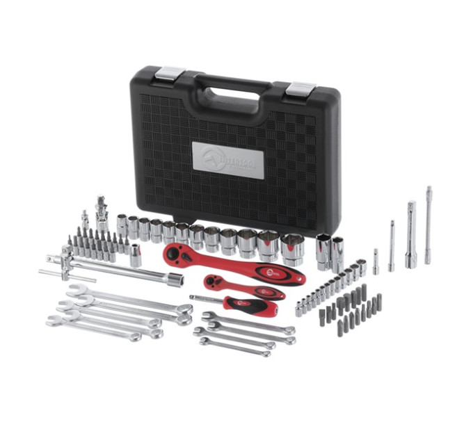 Профессиональный набор инструментов 1/2", 1/4", 82 ед., Cr-V INTERTOOL ET-6082