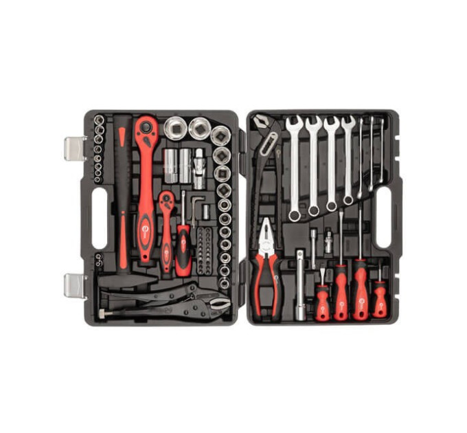 Профессиональный набор инструментов 1/2", 1/4", 72 ед. INTERTOOL ET-6073