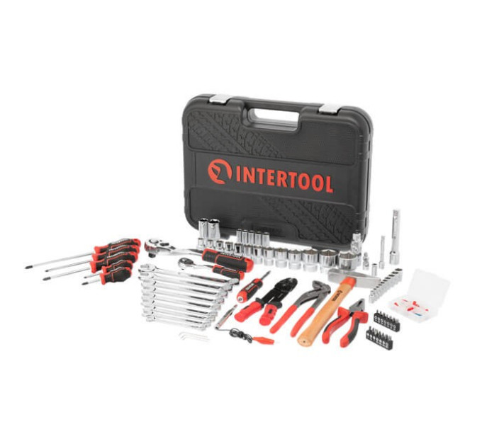 Набор инструментов 100 ед., STORM, 1/2", 1/4", Cr-V INTERTOOL ET-8100