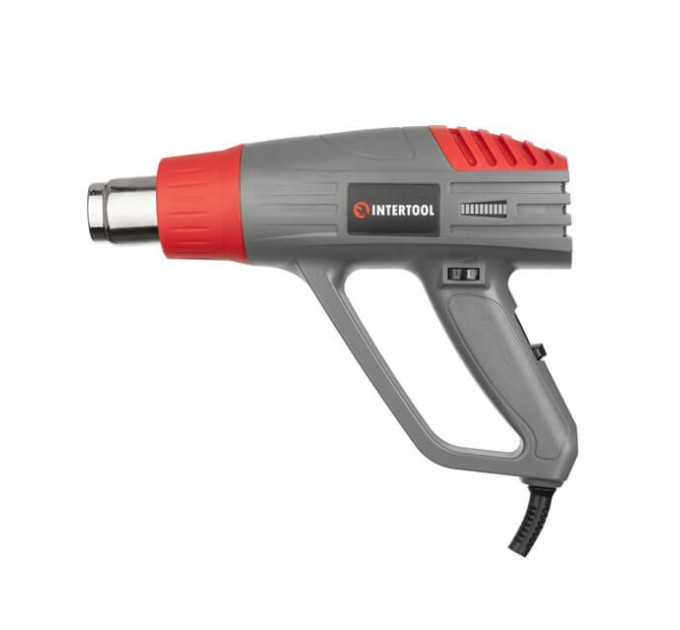 Фен технический, 2000 Вт, 60-600°С, 300-500 л/мин, 3 режима INTERTOOL DT-2420