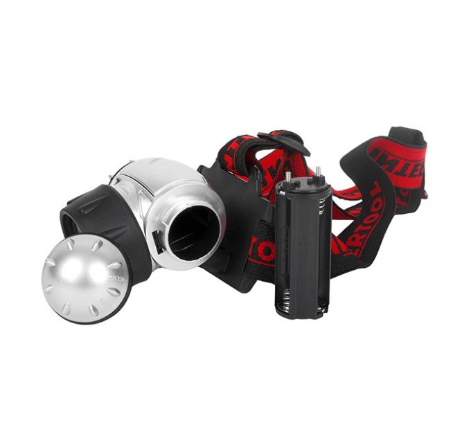 Фонарь налобный светодиодный, четыре режима работы, 19 LED, батарейки 3 ААА INTERTOOL LB-0301