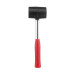 Киянка гумова 450 г, чорна гума, металева ручка INTERTOOL HT-0231