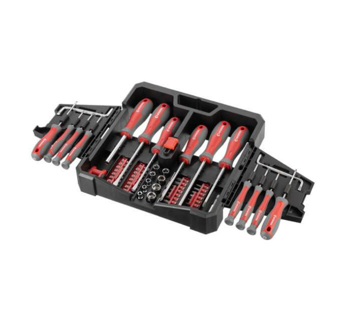 набор отверток с комплектом насадок и головок 63 ед. INTERTOOL VT-3363