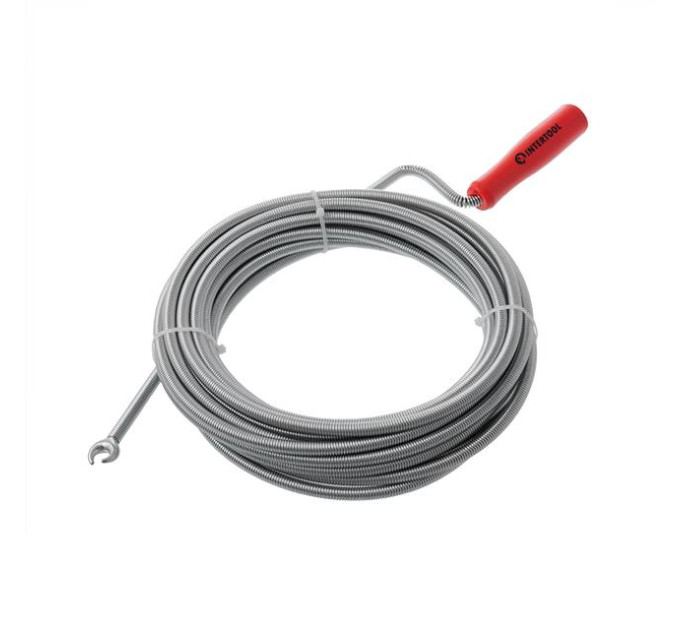 Трос для чищення труб 9 мм * 10 м, пробивний наконечник INTERTOOL HP-1007