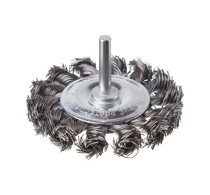 Щітка кільцева 75 мм для дриля, 1/4" (пучки крученого дроту) INTERTOOL BT-8075