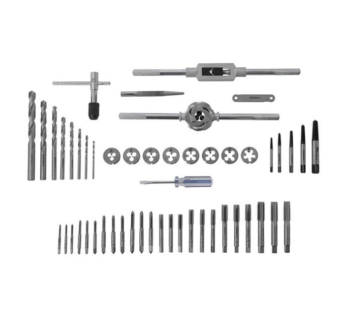 набор плашек M3-M12, метчиков M3-M12, 52 ед. INTERTOOL SD-8052