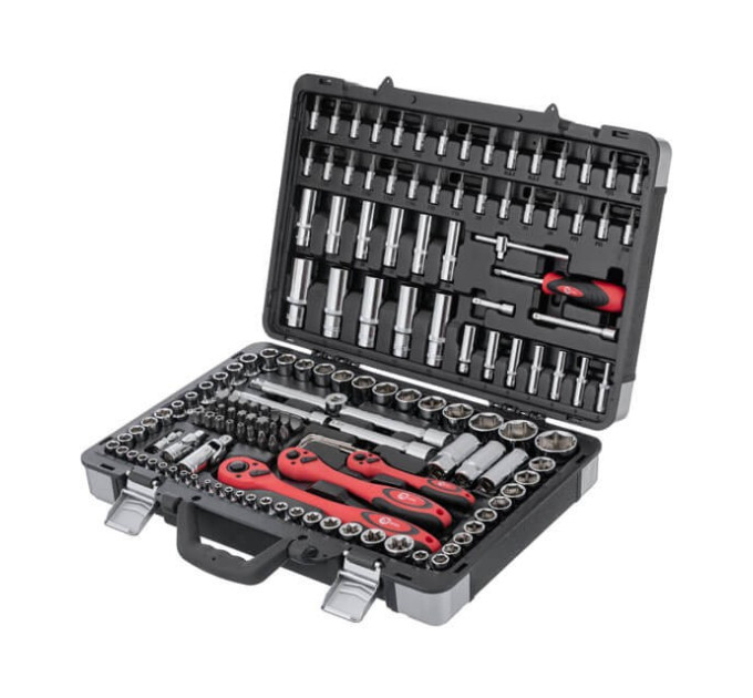 Профессиональный набор инструментов 1/4", 3/8", 1/2", 151 ед., Cr-V INTERTOOL ET-7151