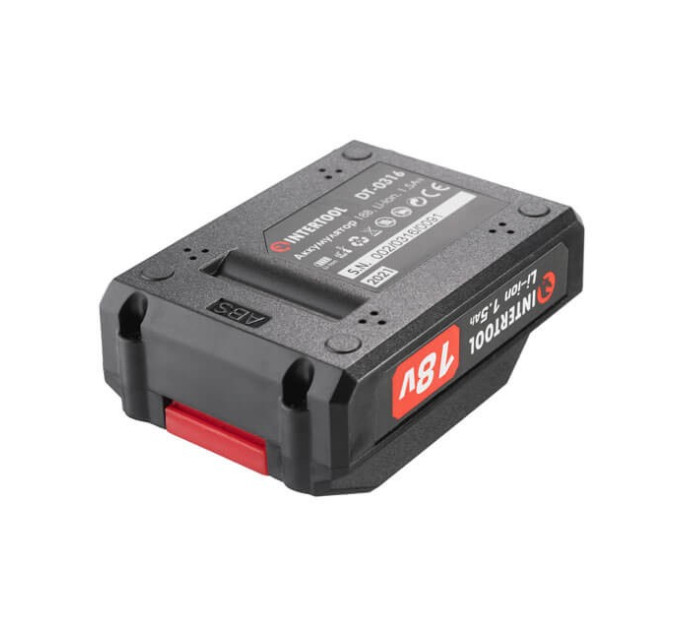 Аккумулятор для шуруповерта DT-0315, 18 В, 1.5 Ач, Li-Ion INTERTOOL DT-0316