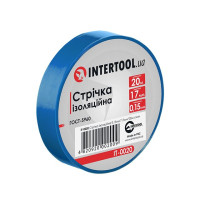 Лента изоляционная 20 м, 17*0.15 мм, синяя INTERTOOL IT-0020