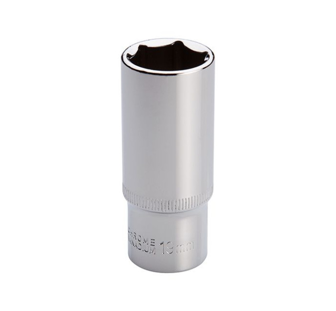 Головка шестигранная удлиненная STORM 3/8", 19 мм, Cr-V INTERTOOL ET-0429