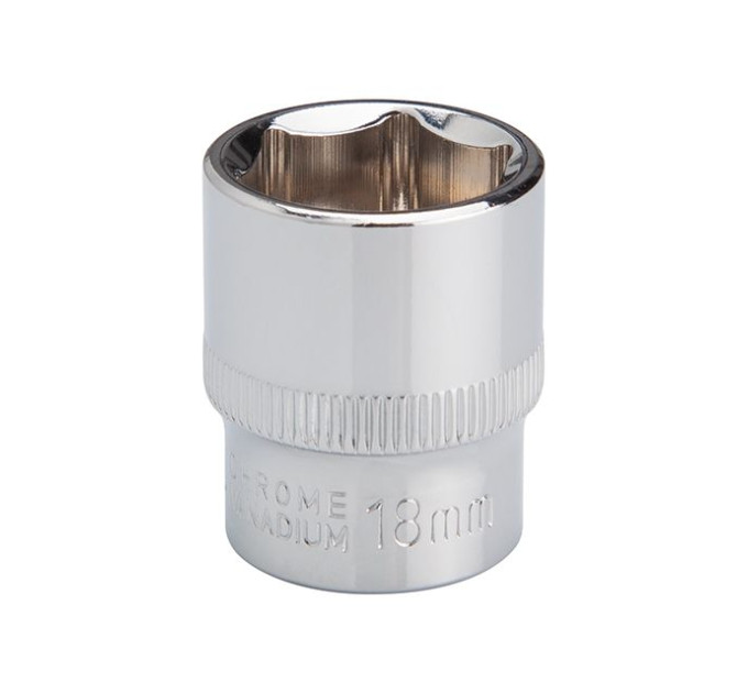 Головка шестигранна STORM 3/8", 18 мм, Cr-V INTERTOOL ET-0418