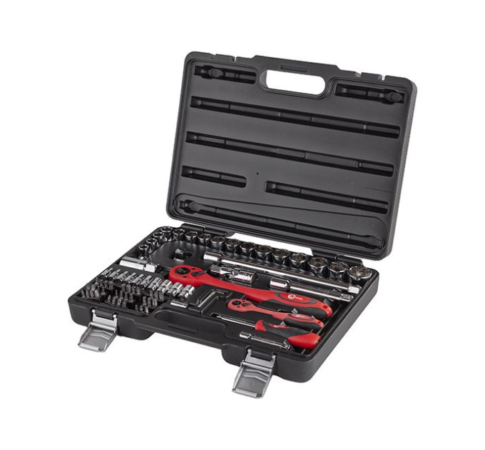 Профессиональный набор инструментов 1/2", 1/4", 72 ед., Cr-V INTERTOOL ET-6072