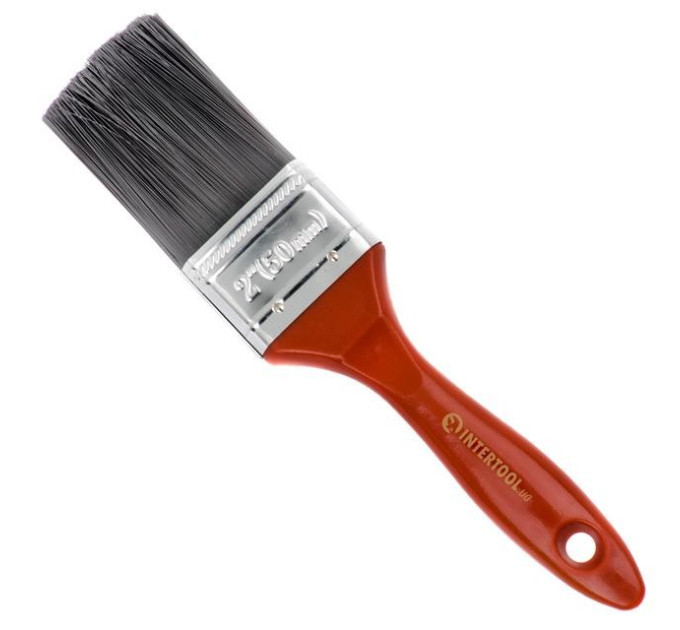 Кисть флейцевая "Лакра", 50*16*64 мм, пластиковая ручка INTERTOOL KT-1450
