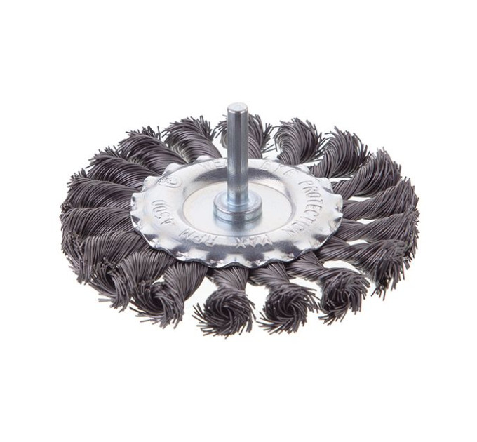 Щетка кольцевая 100 мм для дрели, 1/4" (пучки витой проволоки) INTERTOOL BT-8100