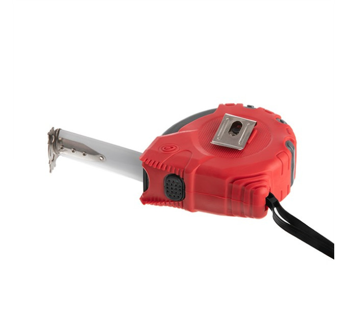 Рулетка с фиксатором 8 м "Супер Магнит", blister INTERTOOL MT-0308