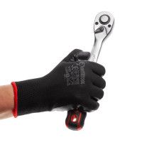 Перчатка садовая трикотажная с нитриловым покрытием, 9", черная INTERTOOL SP-0102
