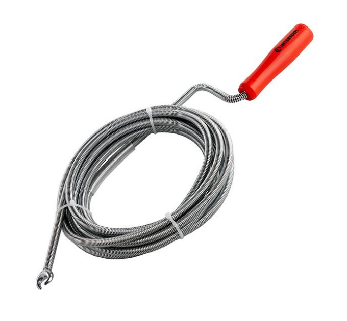 Трос для чистки труб 9 мм*5 м, пробивной наконечник INTERTOOL HP-1006