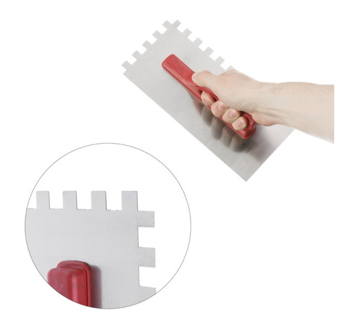 Затирка стальная оцинкованная 280*130 мм, 12*12 мм INTERTOOL KT-0008