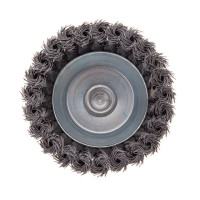 Щетка чашечная 100 мм для дрели, 1/4" (пучки витой проволоки) INTERTOOL BT-3100