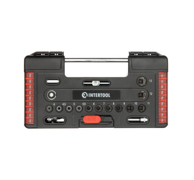 Набор насадок и головок с трещоткой 57 ед., STORM INTERTOOL VT-3657