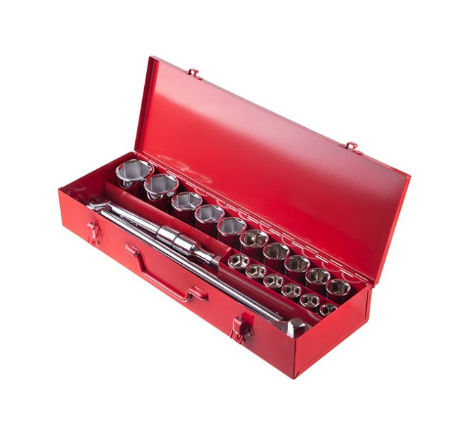 Набор инструментов 3/4", 20 ед., металлический кейс INTERTOOL ET-6024