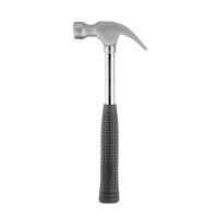 Столярный молоток с гвоздодером 450 г, с металлической ручкой INTERTOOL HT-0224