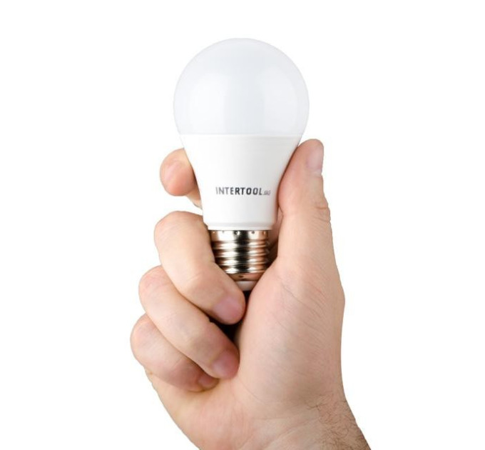 Светодиодная лампа LED 12 Вт, E27, 220 В, гарантия 3 года INTERTOOL LL-0015