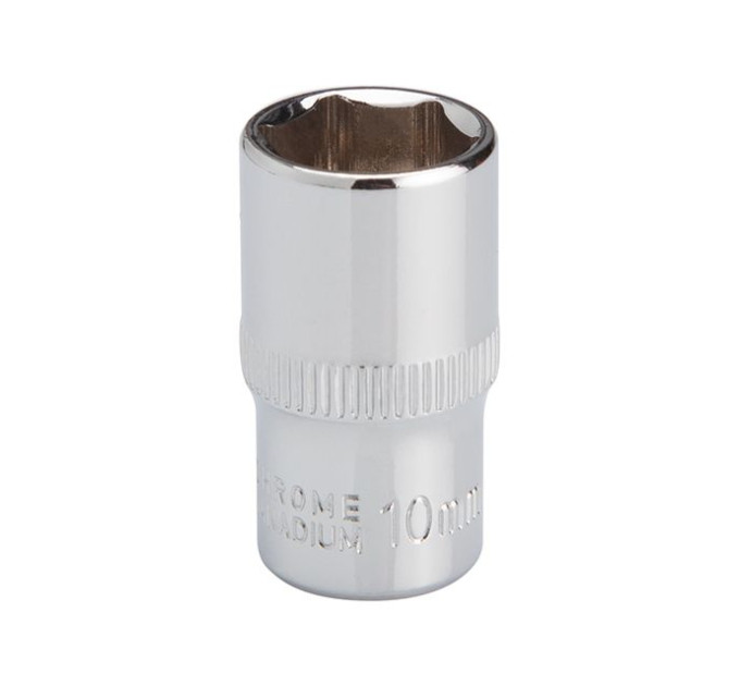 Головка шестигранная STORM 1/4", 10 мм, Cr-V INTERTOOL ET-0440
