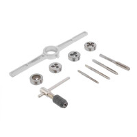 набор плашек M4-M8, метчиков M4-M8, 10 ед. INTERTOOL SD-8025