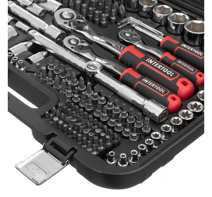 Набір інструментів 219 од., STORM, 1/2", 3/8", 1/4 ", Cr-V INTERTOOL ET-8219