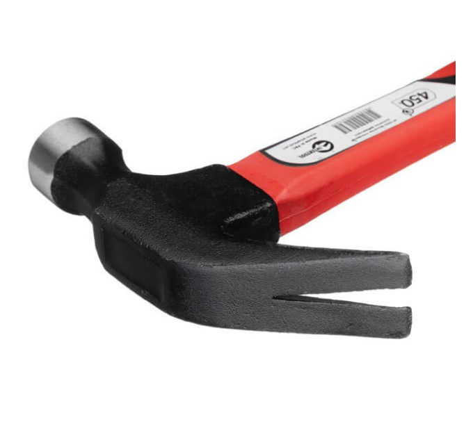 Молоток столярный 450 г, ручка из фибергласса INTERTOOL HT-0223