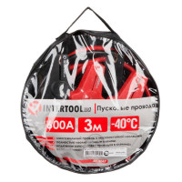 Пускові дроти 600 А, 3 м, до -40°C, чохол INTERTOOL AT-3047