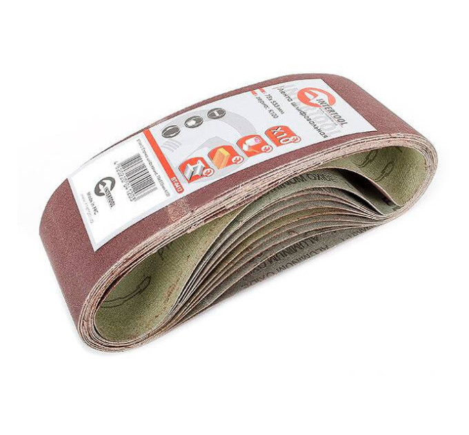 Лента шлифовальная 75*533 мм, К120, 10 ед. INTERTOOL BT-0412