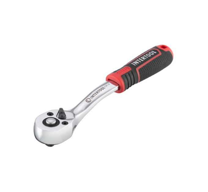 Рукоятка с храповым механизмом STORM, 1/4", 72 зуба, Cr-V INTERTOOL ET-8001