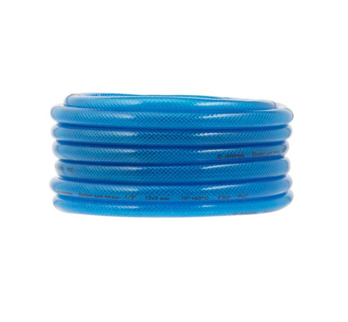 Шланг для воды, 3 слойный, синий, 1/2", 10 м, армированный, PVC INTERTOOL GE-4051