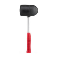 Киянка гумова 1250 г, чорна гума, металева ручка INTERTOOL HT-0228