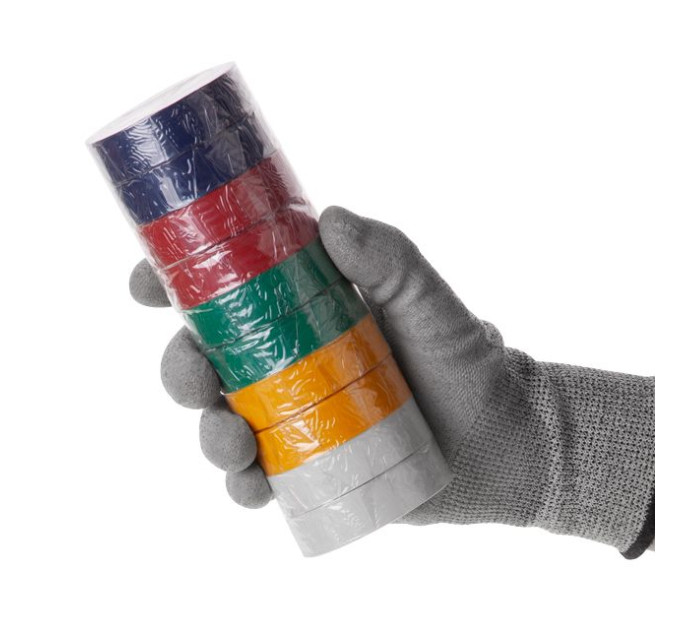 Лента изоляционная 10 м, 17*0,15 мм, цветная (уп. 10 ед.) INTERTOOL IT-0014