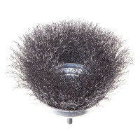 Щетка чашечная 100 мм для дрели, 1/4" (крученая проволока) INTERTOOL BT-9100