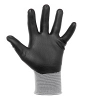 Перчатка трикотажная, двухслойная полиуритановая, пористое нитриловое покрытие на ладони, 10", воздухопроницаемая, STORM INTERTOOL SP-0189