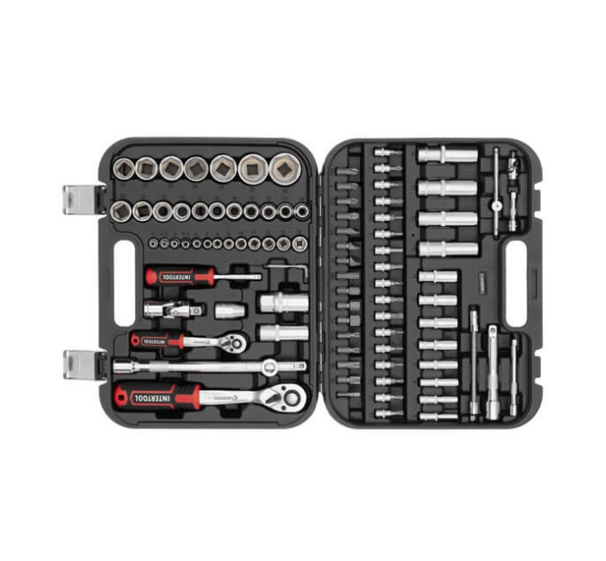 Набор инструментов 94 ед., STORM, 1/2", 1/4", Cr-V INTERTOOL ET-8094